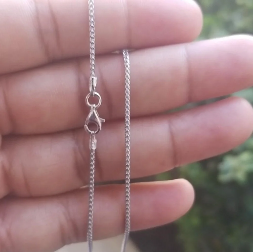 Sterling Silver 925 Rhodium Plated Franco 100 Chain 1.1mm 20